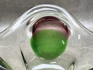 Art glass tri-form centrepiece bowl - 3