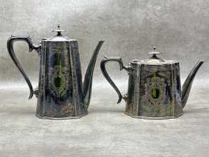 Late Victorian Walker and Hall four-piece silver-plated tea and coffee service - 2