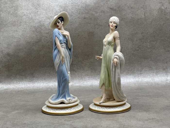 Two Capodimonte 'Mode Liberty' porcelain figures