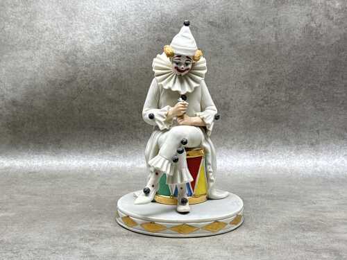 Sandro Maggioni for Capodimonte porcelain figure of a clown, 1982