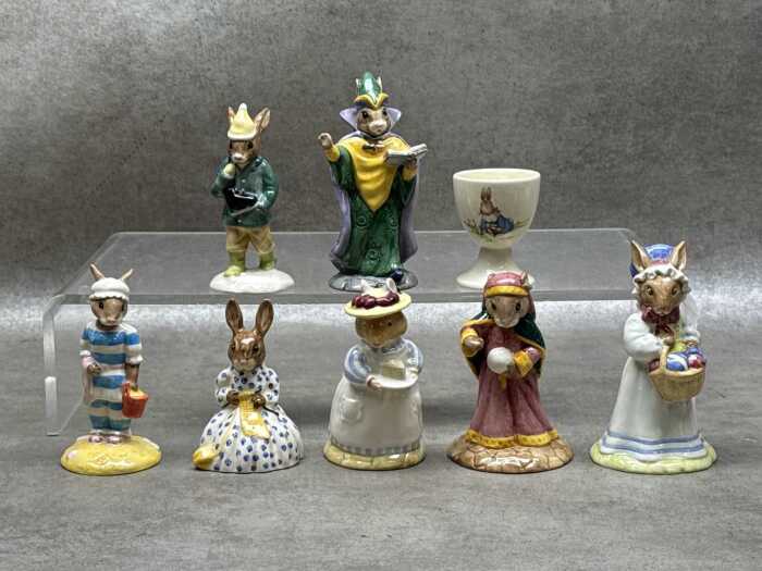 Seven Royal Doulton porcelain Bunnykins