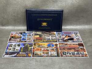 Elvis Presley First Day Cover & Ingot together with Madagascar Titanic commemorative stamp sheets