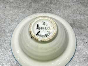 Natalie and Mark Apperly, studio pottery salad bowl and condiment bowls with servers, 1990s - 5