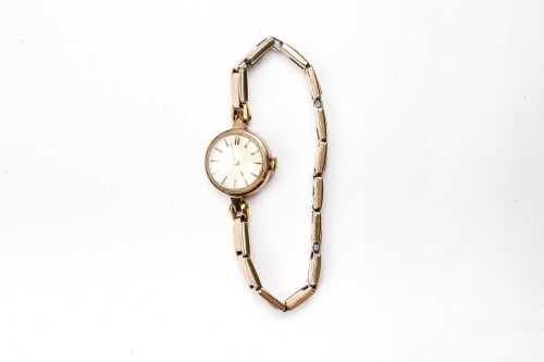 A ladies vintage Omega watch in 9 carat gold