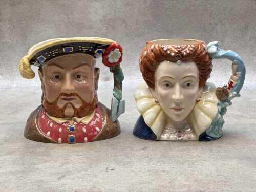 Two Historic Royal Palaces character jugs