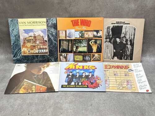 Six Rock and Pop vinyl records