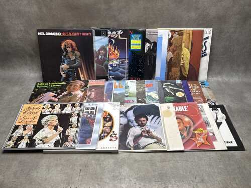 Vinyl records, including Rock, Pop and Country