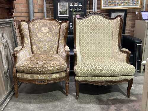 Two antique French armchairs