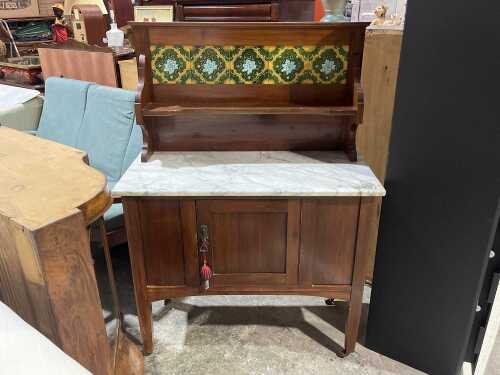 Stone-top washstand