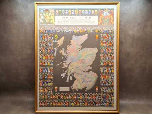 Framed 'Scotland of Old' print on paper