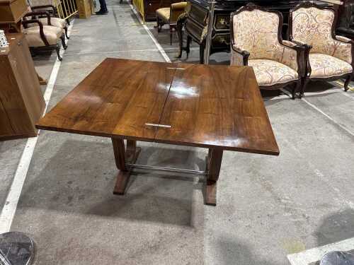 Art Deco hinged swivel table