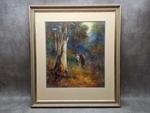 Geoff L. McKenzie, End of the Day. Oil painting on board