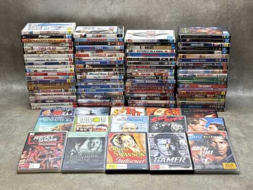 DVDs, mostly movies
