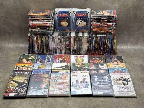 DVDs, mostly movies