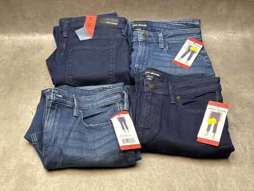Four pairs of men's jeans, size 8. New with tags