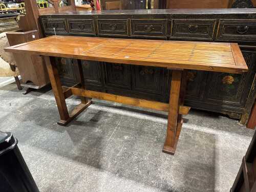 Timber console table
