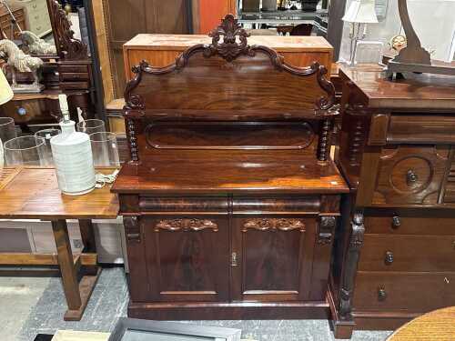 Antique style flame mahogany chiffonier