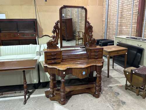 Victorian Burr walnut dresser