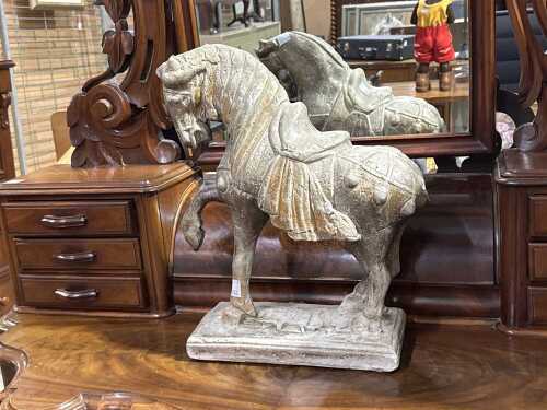 Vintage Chinese carved stone horse