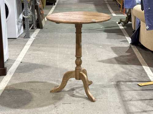Round timber occasional table