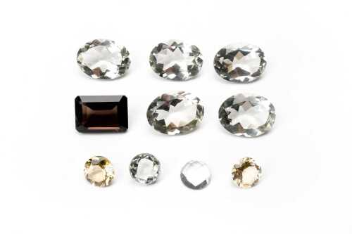 A collection of quartz gemstones