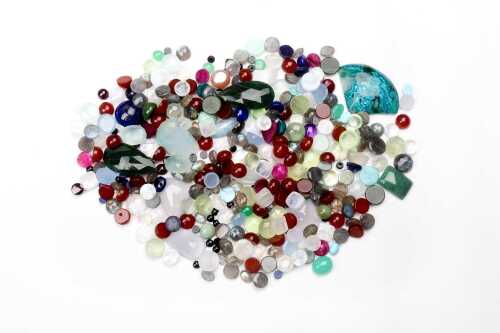 A large collection of gemstones
