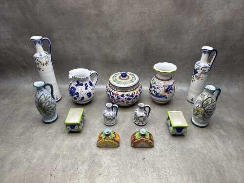 Montelupo Italian assorted ceramic pieces (New, Imported from Florence in the 1990s)