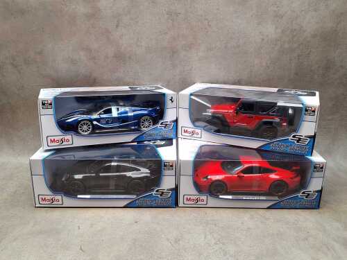 Four Maisto special edition 1:18 scale die-cast