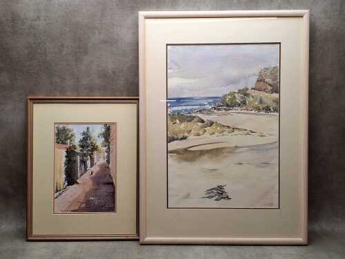 Two watercolour paintings on paper