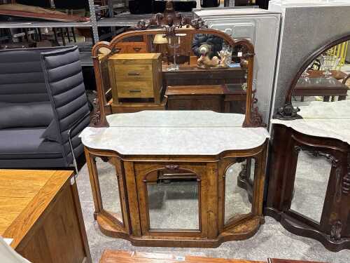 Victorian walnut credenza
