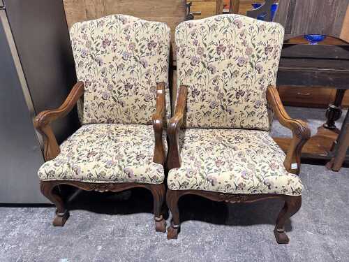 Pair of French style armchairs