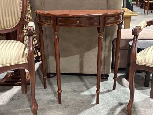 Mahogany half-moon table