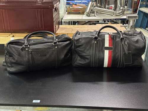 A pair of Mashad Leather Holdall Duffle bags