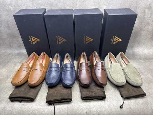 Four NEW pairs of Nappa Tori Australia leather men's shoes, size UK 7