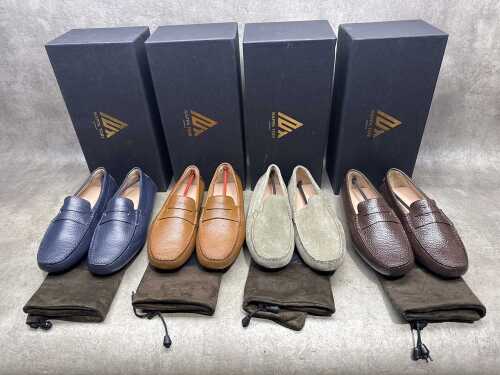 Four NEW pairs of Nappa Tori Australia leather men's shoes, size UK 7