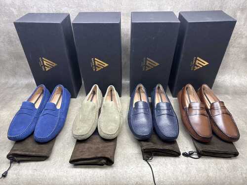 Four NEW pairs of Nappa Tori Australia leather men's shoes, size UK 7