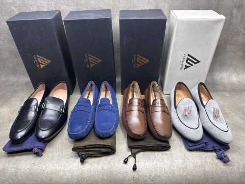 Four NEW pairs of Nappa Tori Australia leather men's shoes, size UK 9