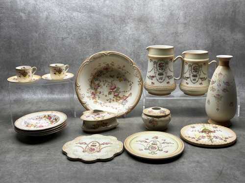 Antique Crown Devon blushware porcelain