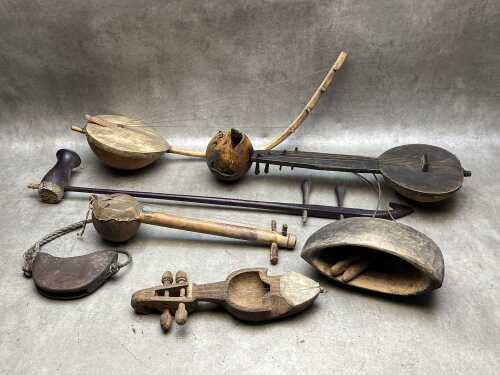 Collection of Indonesian traditional musical instruments