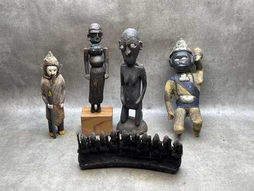 Collection of traditional ethnic figures