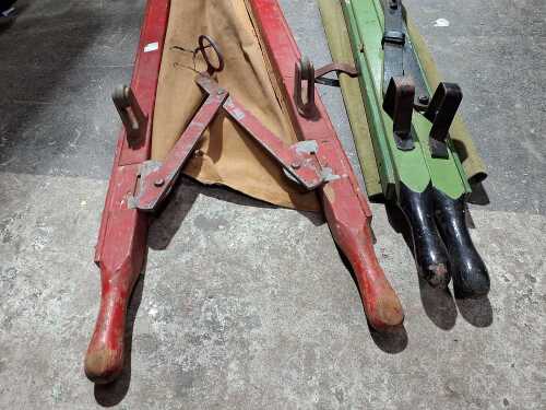Pair of vintage folding stretchers - need two spare beds!