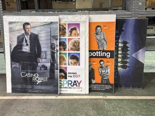 Seven large daybill movie posters