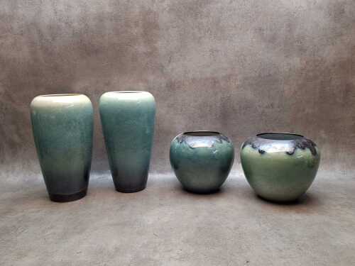 Four modern art ceramic vases