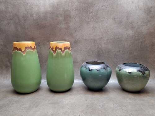 Four modern art ceramic vases