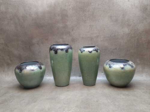 Four modern art ceramic vases