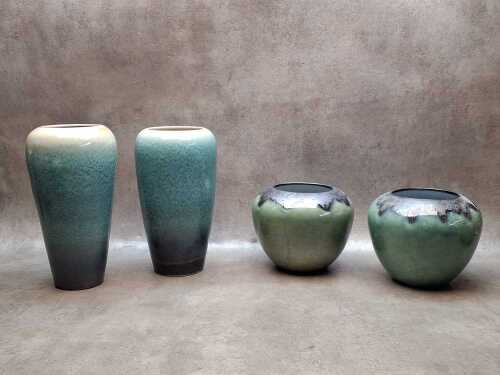 Four modern art ceramic vases