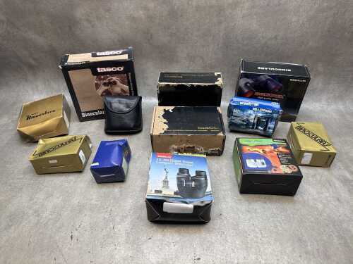 Assorted binoculars