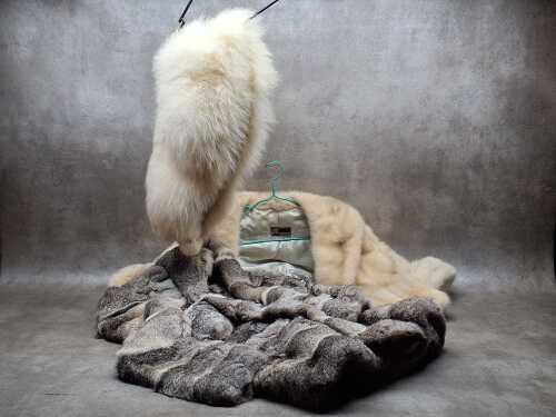 Three vintage furs, two jackets and a stole
