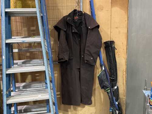 Burke and Wills Stockman cotton oilskin coat