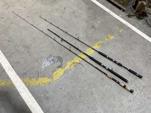 Three fishing rods